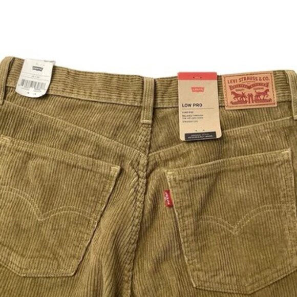 Levis Low Pro Mid Rise Straight Leg Corduroy Jeans Size 28X30 - Picture 6 of 9